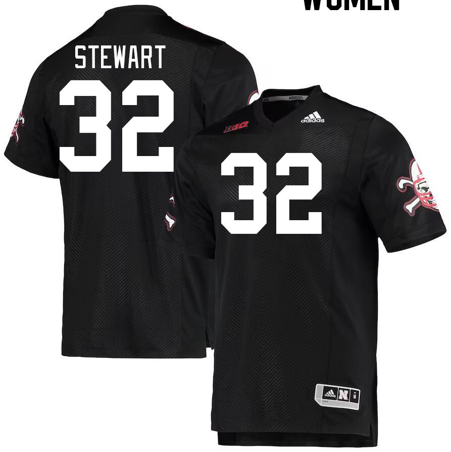 Women #32 Rahmir Stewart Nebraska Cornhuskers College Football Jerseys Stitched Sale-Black